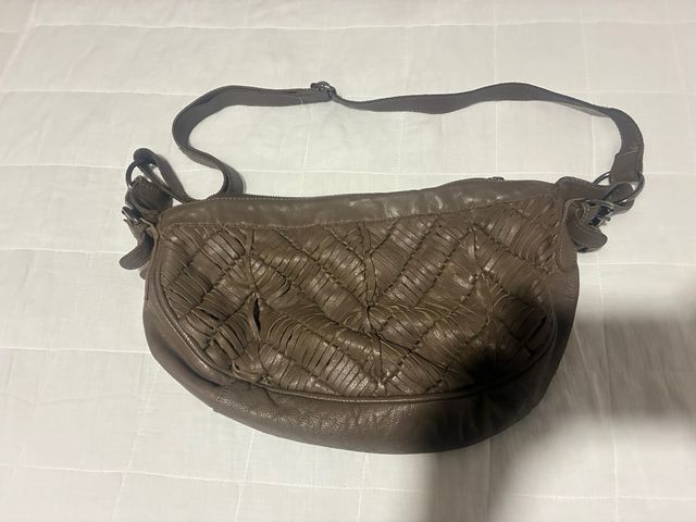 Bolso bandolera Misako piel caqui