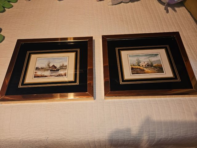 Cuadros de pared con marco dorado