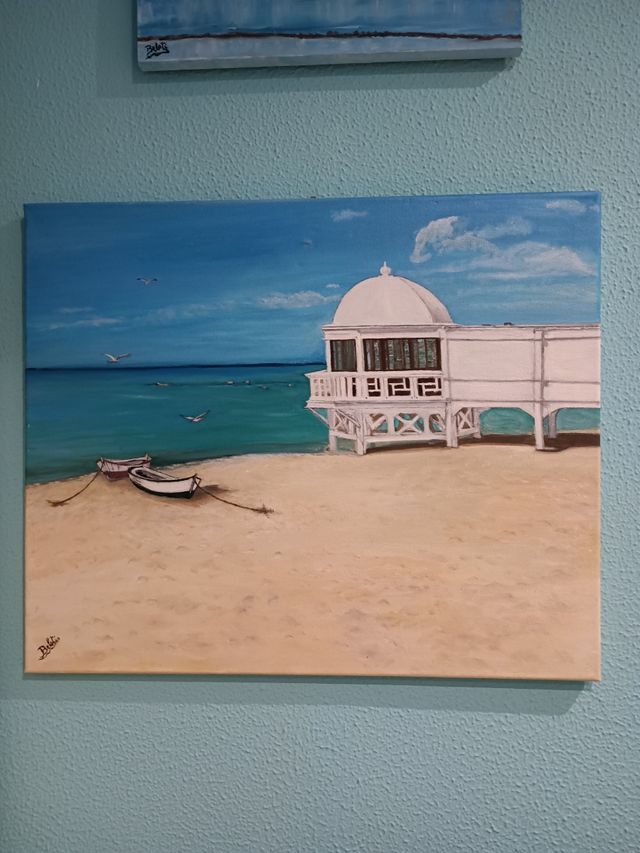 Cuadro al óleo de La Caleta