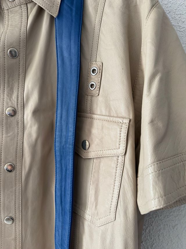 Uniforme Policía Cuero Beige y Azul