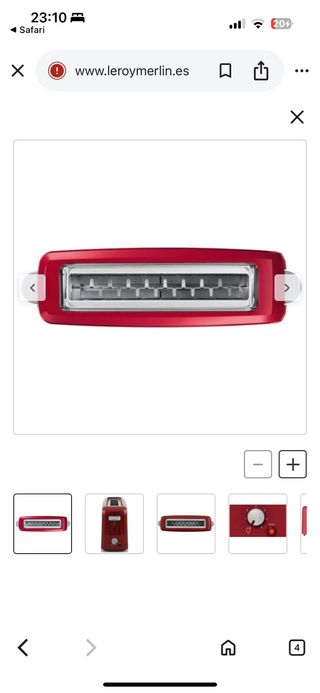 Tostadora Bosch Rojo 980w 1 Ranura