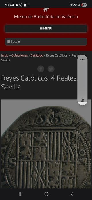 4 Reales Reyes Católicos. Mejor calidad museo.