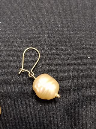 Pendientes Vintage Oro y Perlas Naturales