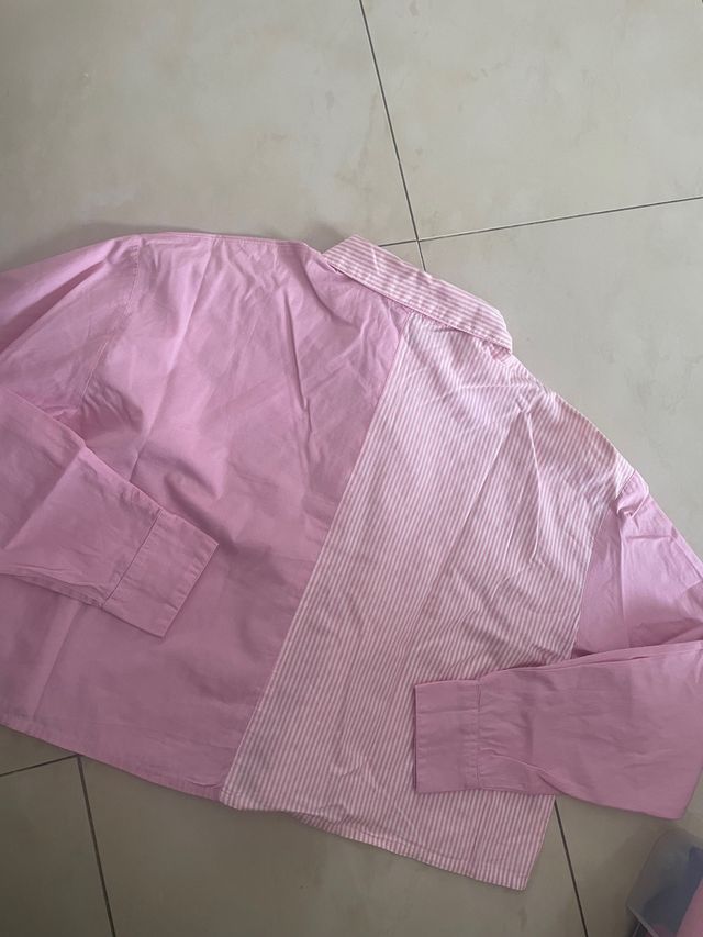 Camicia corta donna rosa