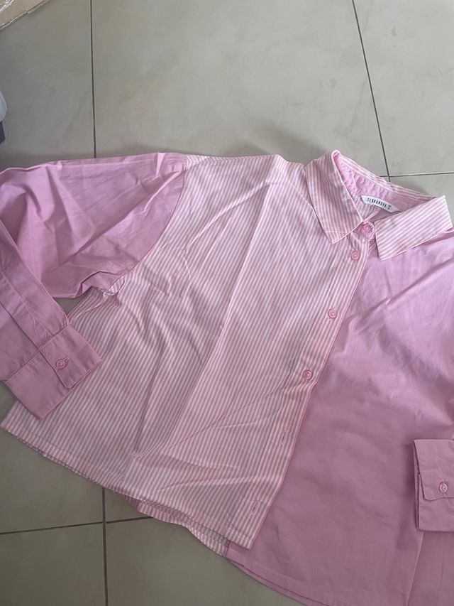 Camicia corta donna rosa