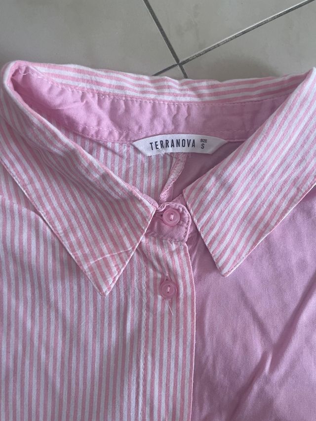 Camicia corta donna rosa