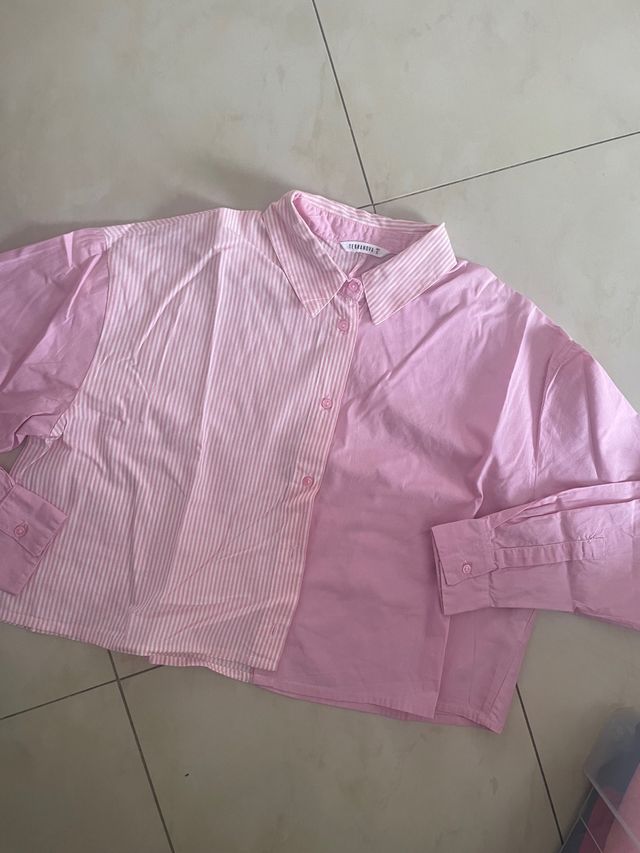 Camicia corta donna rosa