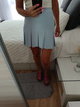 Falda nueva azul talla única