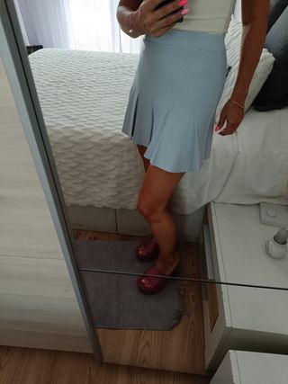 Falda nueva azul talla única