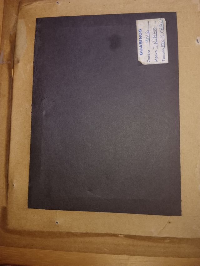 Precioso cuadro de paisaje, carruaje Y caballo