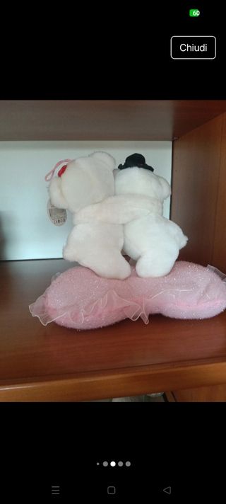 Peluche Orsetto Bianco con Cappello