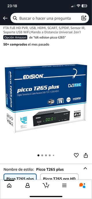 TDT EDISION PICCO T265+ Modelo 2024