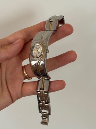 Vintage Reloj Leonardo Mujer Oro y Plata