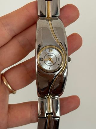 Vintage Reloj Leonardo Mujer Oro y Plata