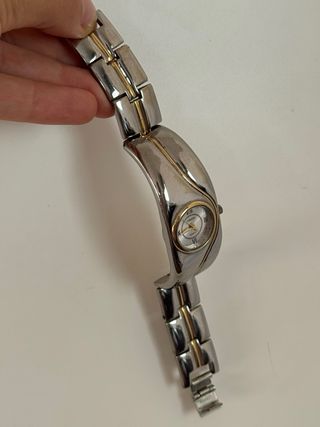Vintage Reloj Leonardo Mujer Oro y Plata