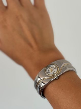 Vintage Reloj Leonardo Mujer Oro y Plata