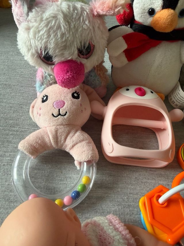 Lote 8 Juguetes Bebé Peluche Sonajero