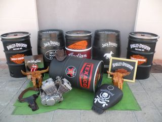 HARLEY DAVIDSON, INDIAN, JACK DANIELS
