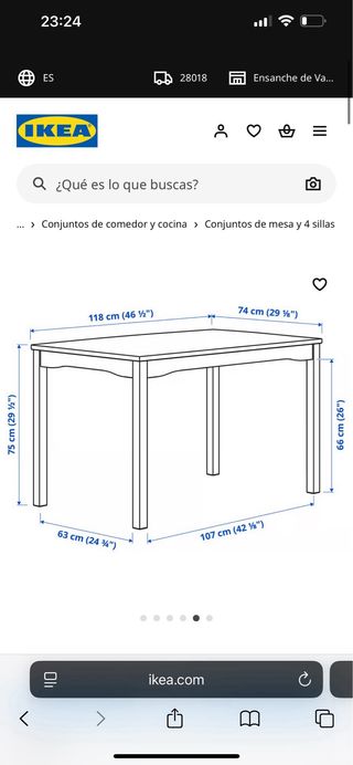 Mesa HÄGERNÄS de madera