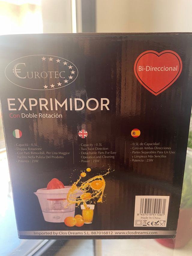 Exprimidor eléctrico Eurotec EX650 Bidireccional