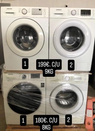 Lavadoras Samsung 9kg y 8kg