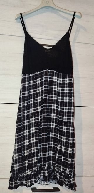 Vestito donna a quadri bianco e nero