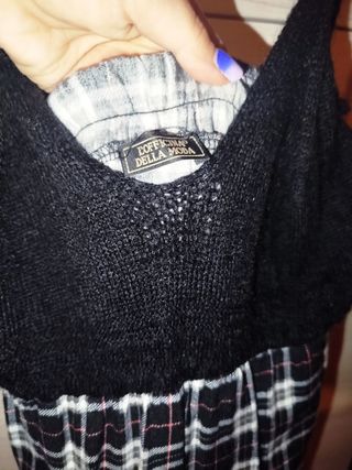 Vestito donna a quadri bianco e nero