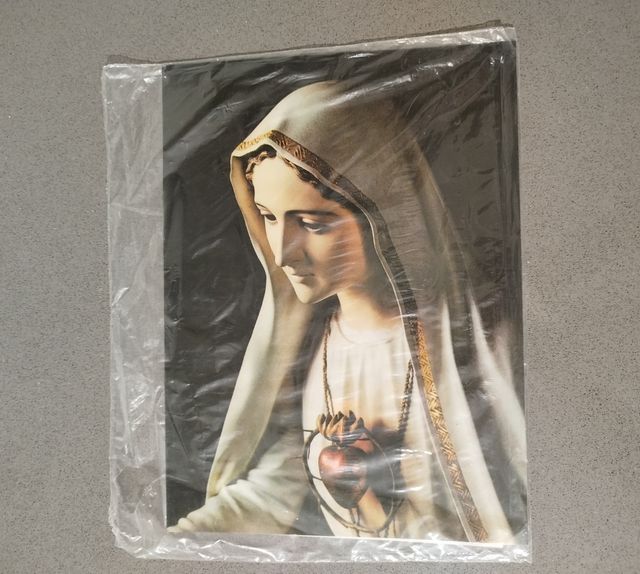 Lámina Vintage Virgen de Fátima NUEVA