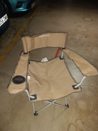 Silla plegable Quechua beige