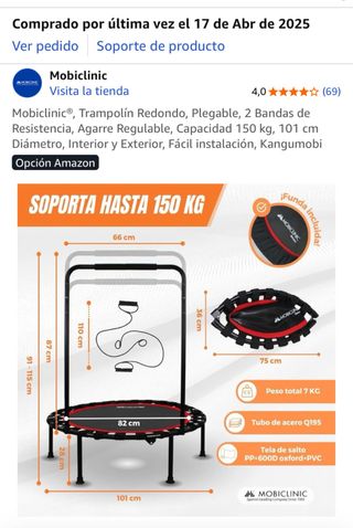 2 Camas Elásticas Fitness Mobiclinic 150kg