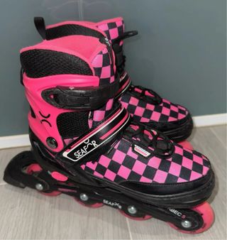 Patines en línea rosas y negros Talla 34-37