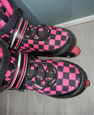 Patines en línea rosas y negros Talla 34-37