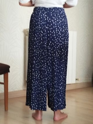 Falda pantalón azul lunares talla 36