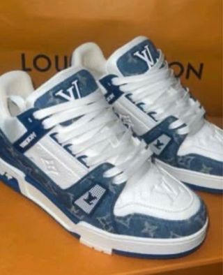 Zapatos Louis Vuitton Azules y Blancos