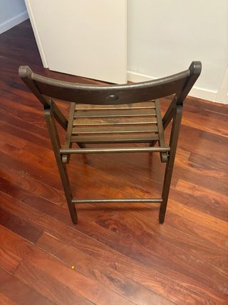 4 Sillas de Madera Marrones plegables