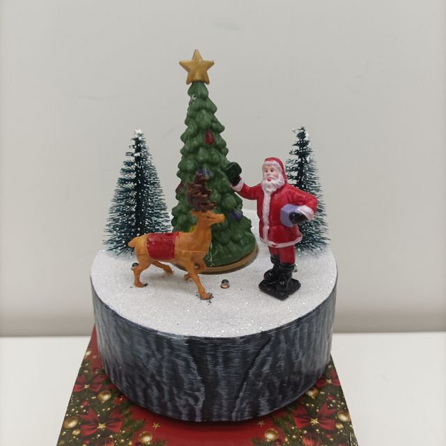 Giostrina Natalizia con Babbo Natale e Renna