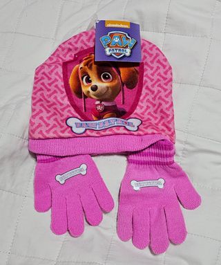Gorros y Guantes Paw Patrol Niña