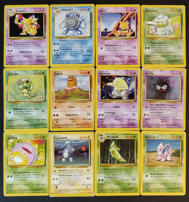 22 Carte Pokémon Vintage Set Base