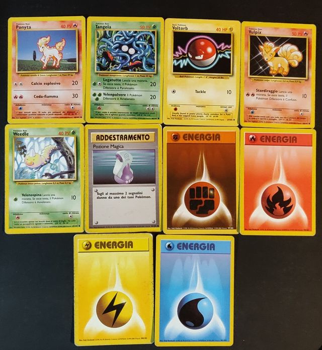 22 Carte Pokémon Vintage Set Base