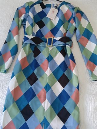 Vestido estampado rombos