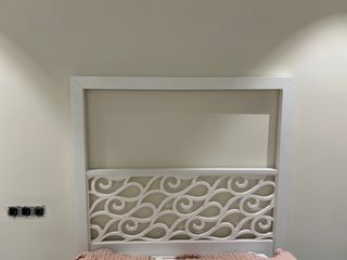 Cabezal de cama 105 cm madera blanco