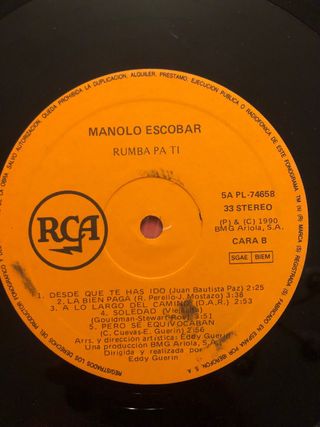 Vinilo Manolo Escobar - Rumba Pati