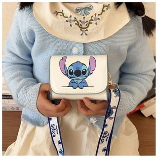 Cartera monedero de piel de Stitch de Disney.