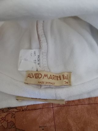Sciarpa e cappello Alviero Martini bianco 3 mesi
