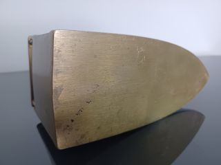 Antigua Plancha de Carbón Francesa  Latón dorado