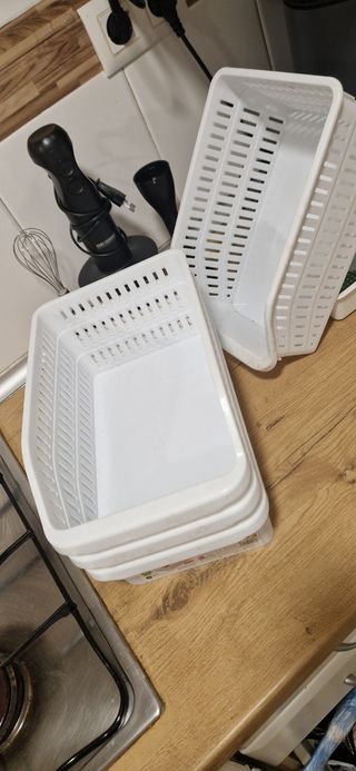 Cestas de nevera blancas 5€ las 4 unidades