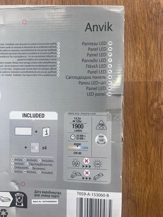 Panel LED Rectangular Blanco