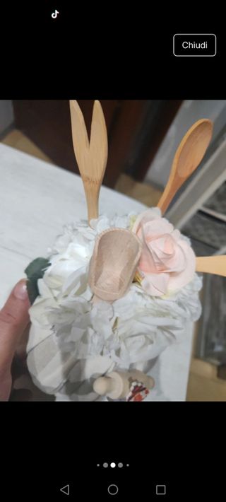 Decorazione a tema fungo con nastro