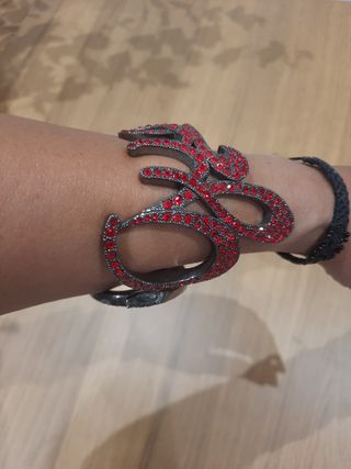 Pulsera Guess Roja y Plateada