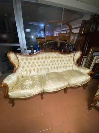 Conjunto Sofá y 2 Sillones Estilo Clásico